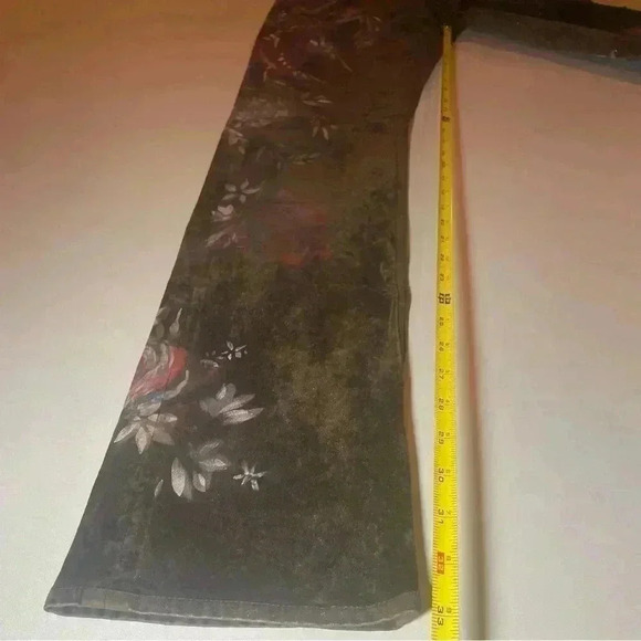 Ralph Lauren Collection Hand Painted Floral Metallic Straight Bootcut Jeans 29 - Picture 10 of 16